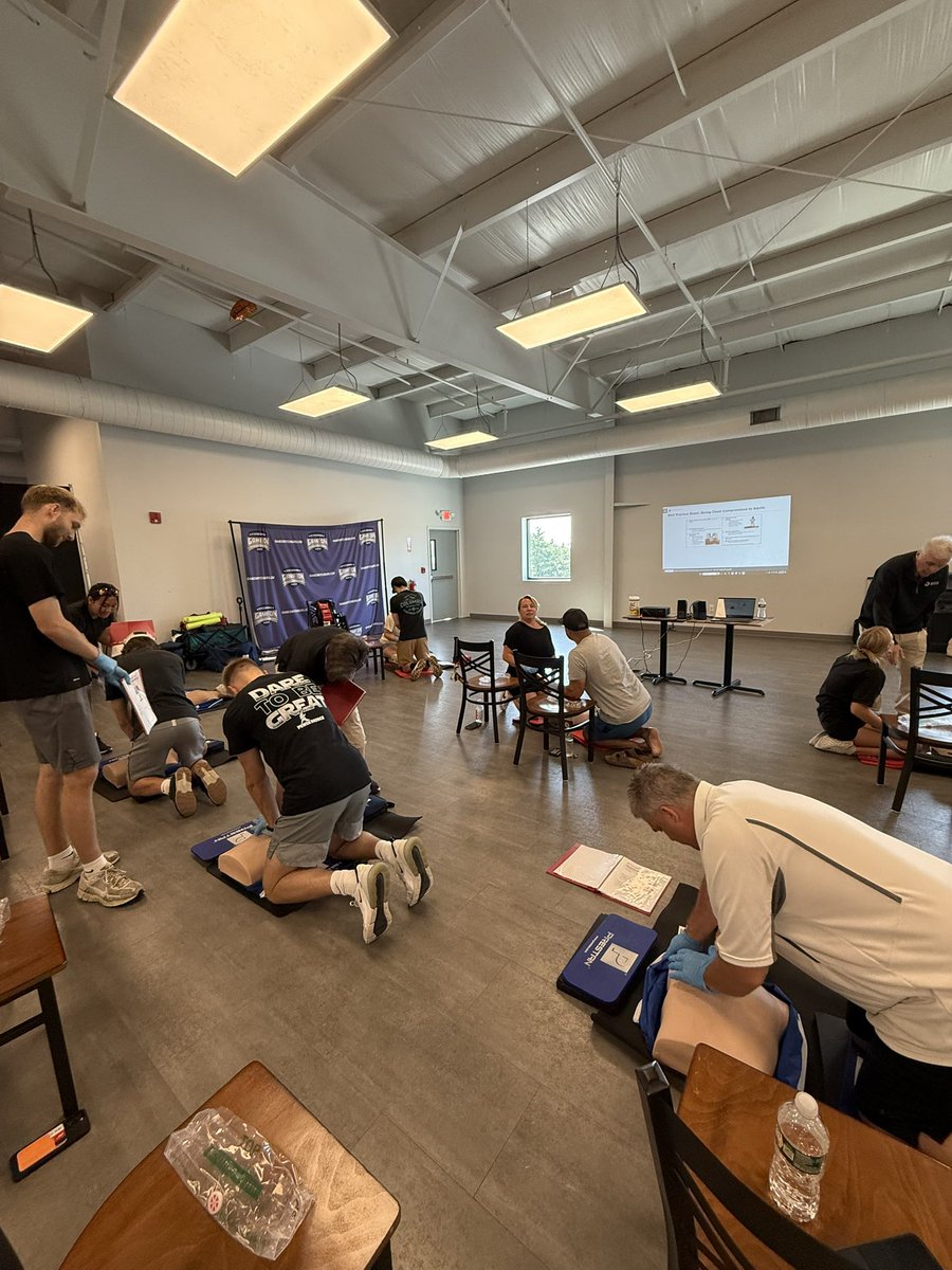 GameOnSports2's tweet image. Our team recently took an important step in getting ready for the busy season — completing CPR certification! Safety is always a top priority at Game On Fitchburg, and we’re dedicated to making sure our staff is prepared to respond in any situation.