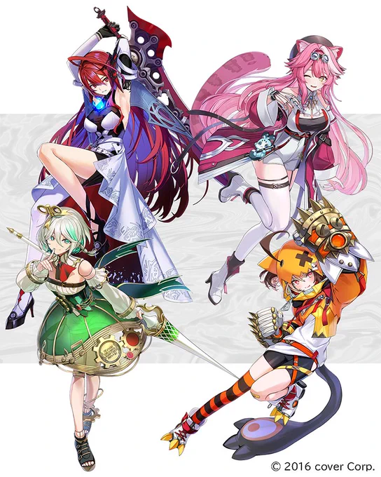 以前担当したお仕事のご紹介 2024年12月29日公開 「ホロライブEnglish -Justice- ハーフアニバーサリーグッズ」にて描き下ろしイラストを担当しました! 戦闘をイメージしたポージングです。 #holoJustice