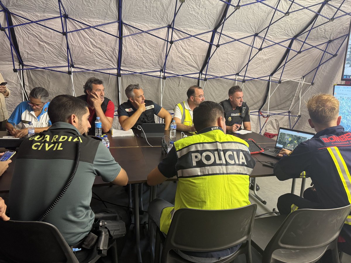 #IFTresCantos. Reunido el Comité Asesor del Plan INFOMA en el Puesto de Mando establecido en el recinto ferial de la localidad.