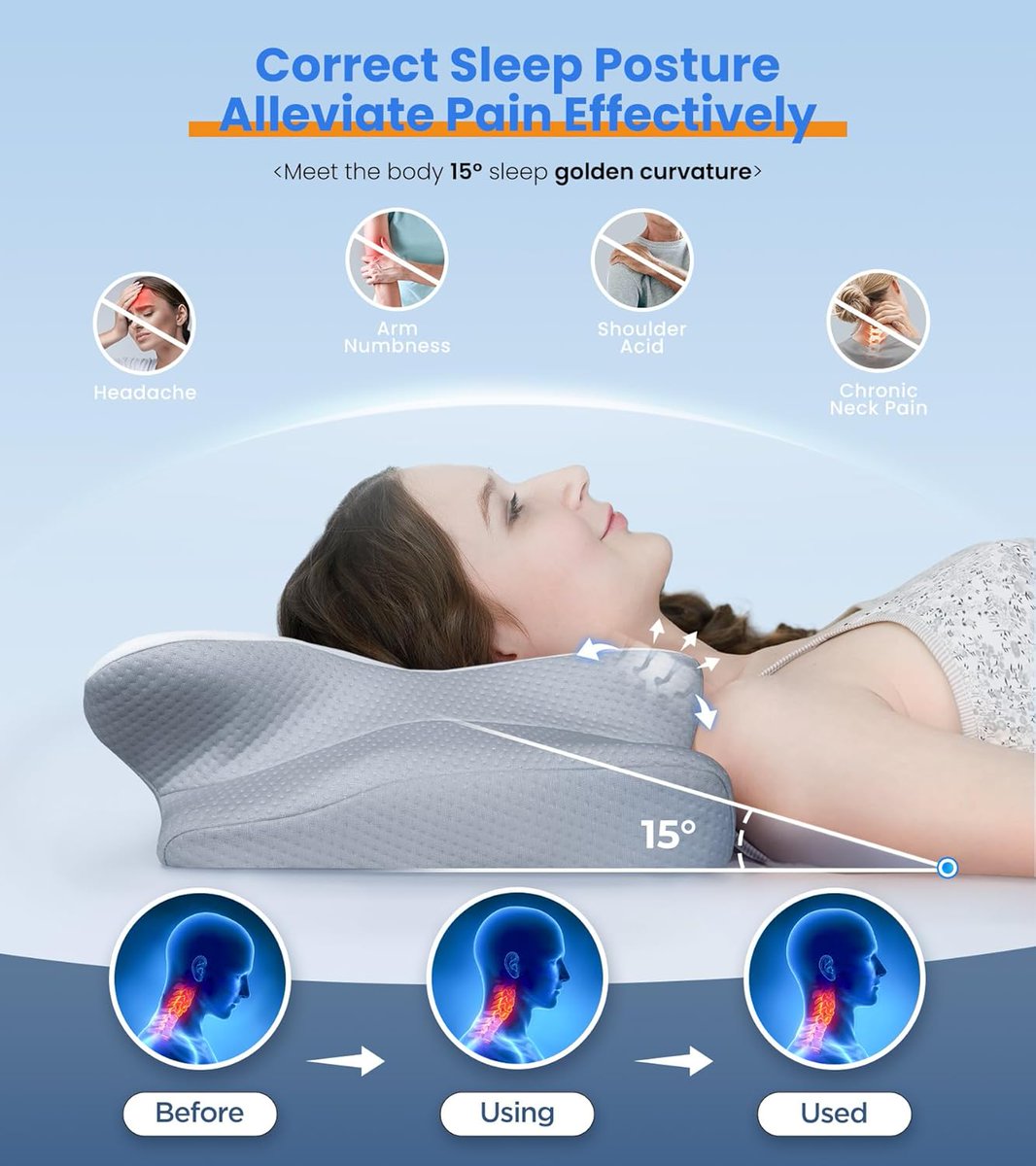 IsmailLyo's tweet photo. Say goodbye to neck pain!
Our Ultra Pain Relief Cooling Pillow gives adjustable cervical support for side, back &amp; stomach sleepers. 
Ergonomic contour + odorless memory foam = allnight comfort. 
click here for more :https://t.co/OQjzaFBA4X
#NeckPainRelief #amazon #BetterSleep https://t.co/yuq2mTcilC