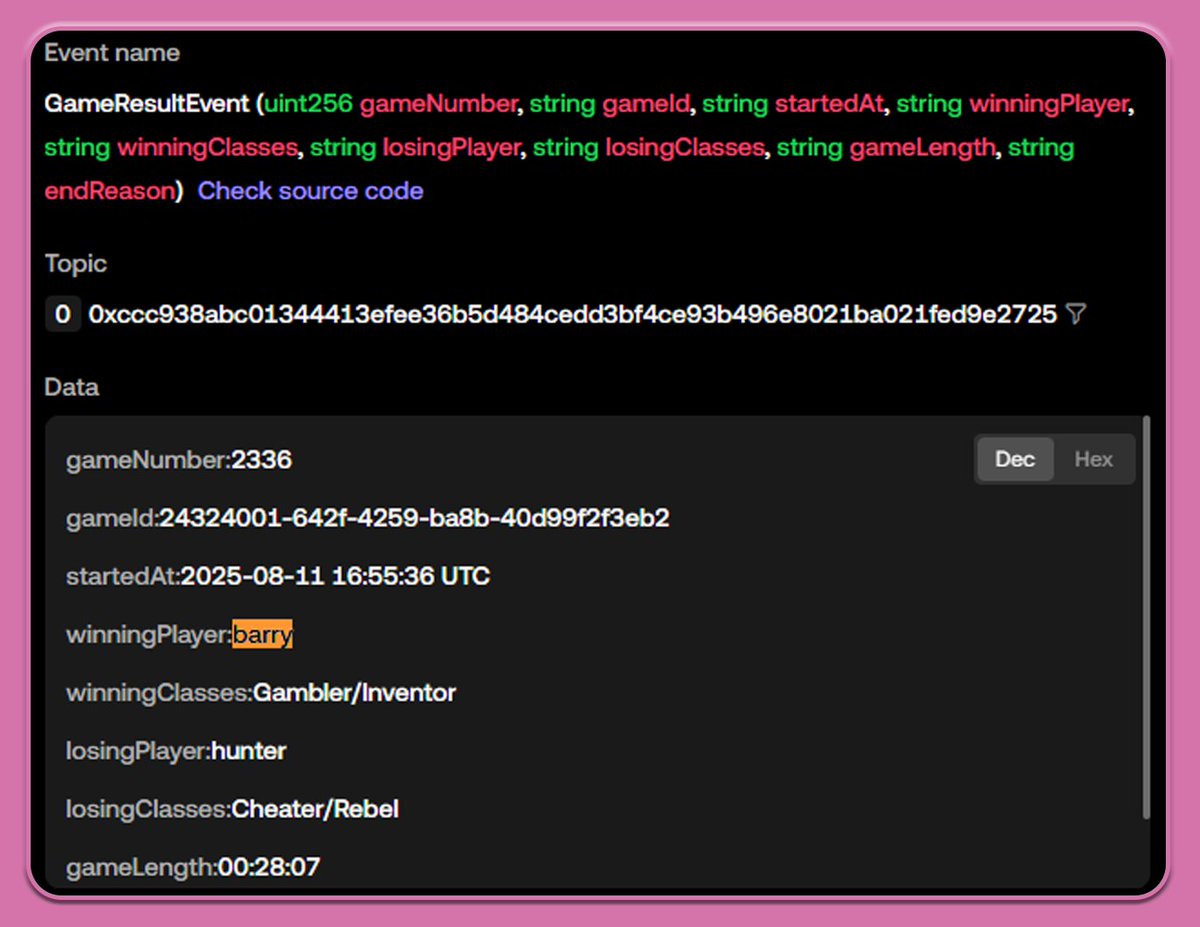 badlydrawnbarry's tweet image. this is super cool.
every match in @Showdown_TCG is recorded onchain on megaeth.
@fisiroky vibe-coded an interface so we can view everyone's win rates, match histories, decks used, etc.
so. much. data.