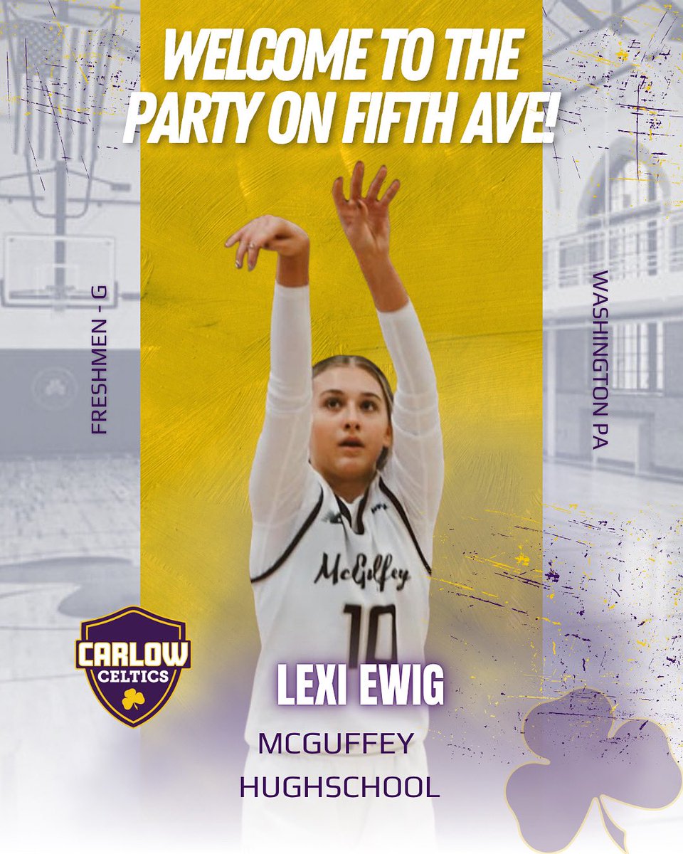 Meet the Celtic Monday! ☘️
Let’s give a warm welcome to Lexi Ewig —
A Freshmen Guard representing Washington PA!
Catch them making moves on Fifth Ave with CU 🎉🏀