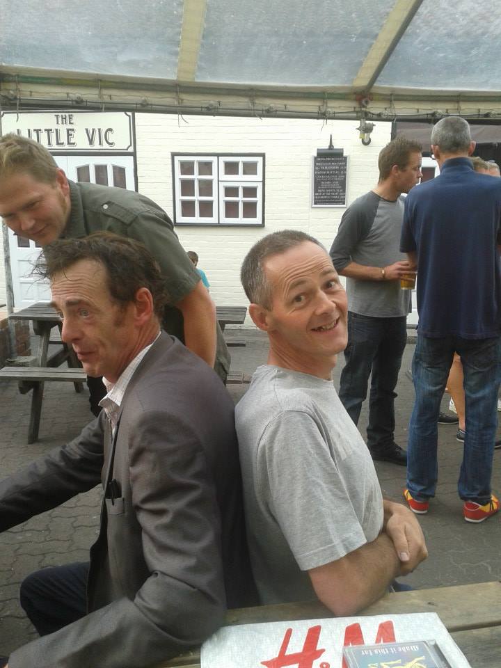 simon_p_barton's tweet photo. @dirk7890 Me and Ed Tudor Pole a few years ago. 
( Just after he'd been chatting up my wife lol. She said "I'm married... to him." He said "Why do women always say that to me?" ) https://t.co/Ik9KkHA8mf