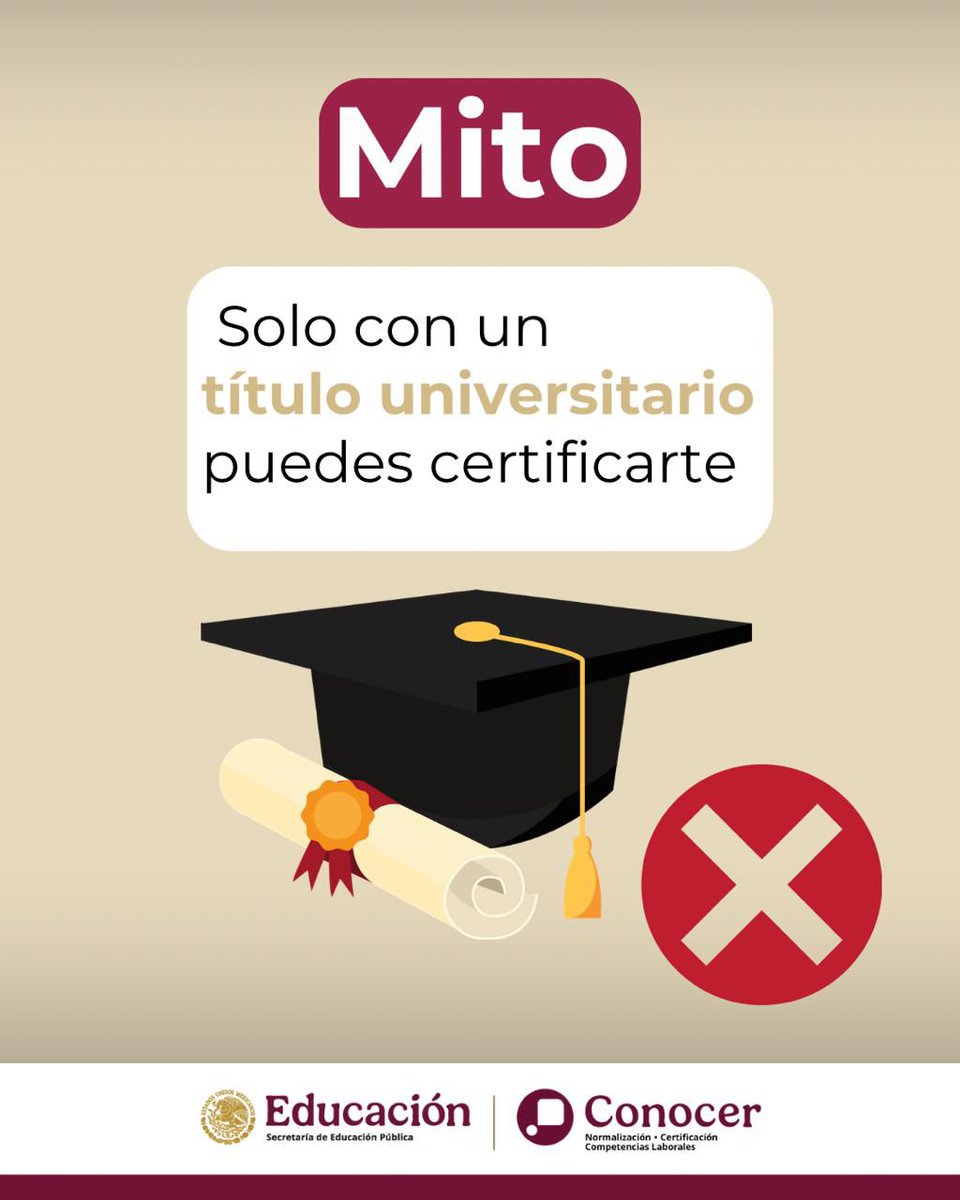 ConocerMx's tweet photo. Piensa en lo que sabes hacer mejor que nadie 🤔
Ahora… imagina certificarlo sin importar tu nivel de estudios 📜
En #ConocerMx es posible 👊🏻
🔗 https://t.co/FIk7WuGD2w
#LoQueSabesVale #TodosNosVamosAConocer https://t.co/BJUNyRtyHP