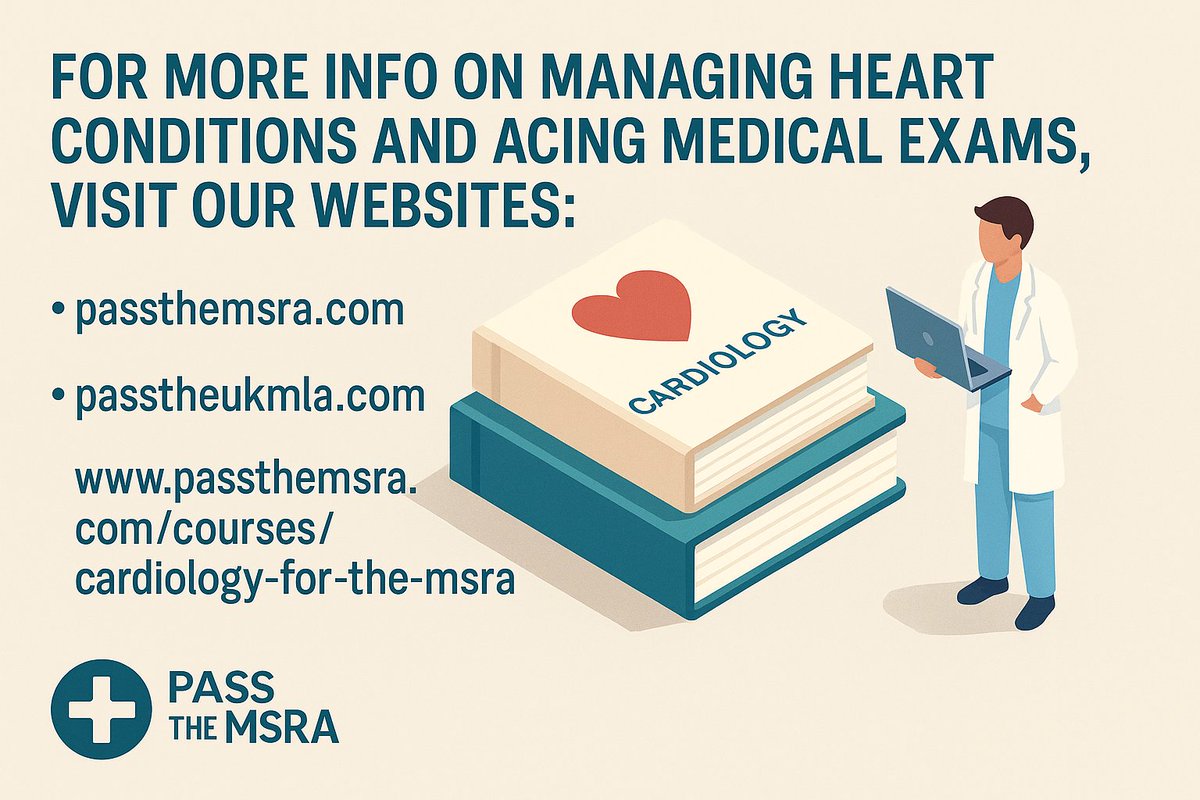 PasstheMSRA's tweet photo. 📚 For more info on managing heart conditions and acing medical exams, visit our websites:
• https://t.co/keEJyPsHkT
• https://t.co/xAkQNg6dbP
• https://t.co/bqWQ5wSlQU
https://t.co/MEPZSGPsqc https://t.co/kPO6gBBRSB