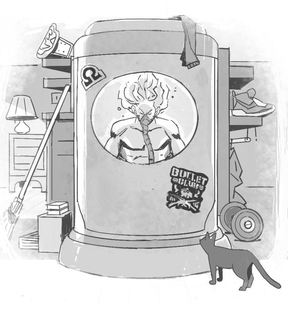 PhasersSet2Kill's tweet image. Kenny omega right now... probably 🤷‍♂️