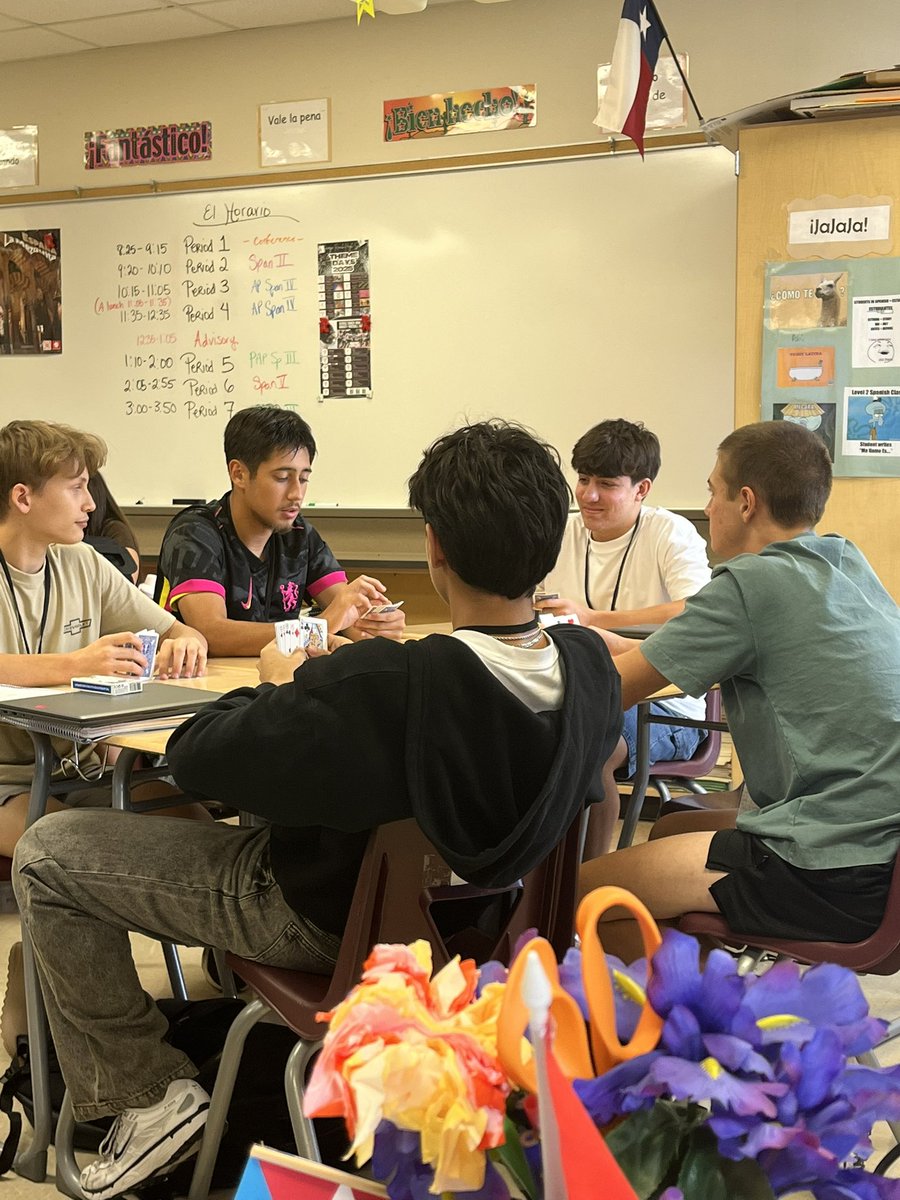 cbracksieckCHS's tweet photo. First day of school with the new state law. Loved watching my kids play cards in advisory!!  @WeAreGRHS https://t.co/SMhLCqBye5