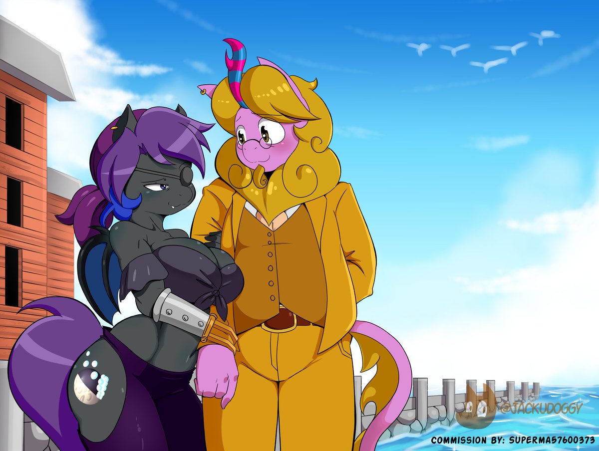 Tenterhook Pearl and Black Depths are having a really cute date together &gt;w&lt;

Ocs and commission belong to <a href="/Superma57600373/">Supermark</a> 

Thanks a lot for your support!!! 😄😄😄