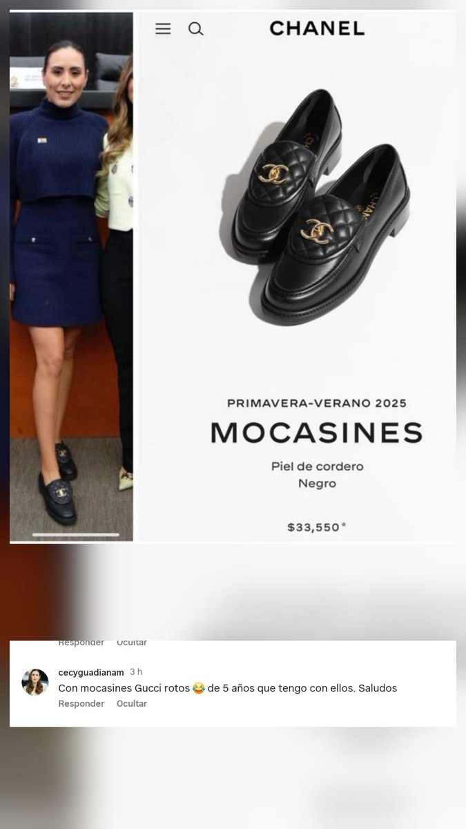 jorgegogdl's tweet photo. Aparte de Austera, sencilla. La senadora morenista Ceci Guadiana respondió sobre sus mocasines de 33,350 pesos. "Mocasines Gucci rotos de 5 años que tengo con ellos". 

Después borró el comentario que estaba en mi Instagram. 🤣🤣🤣 https://t.co/syaeKFYYCP