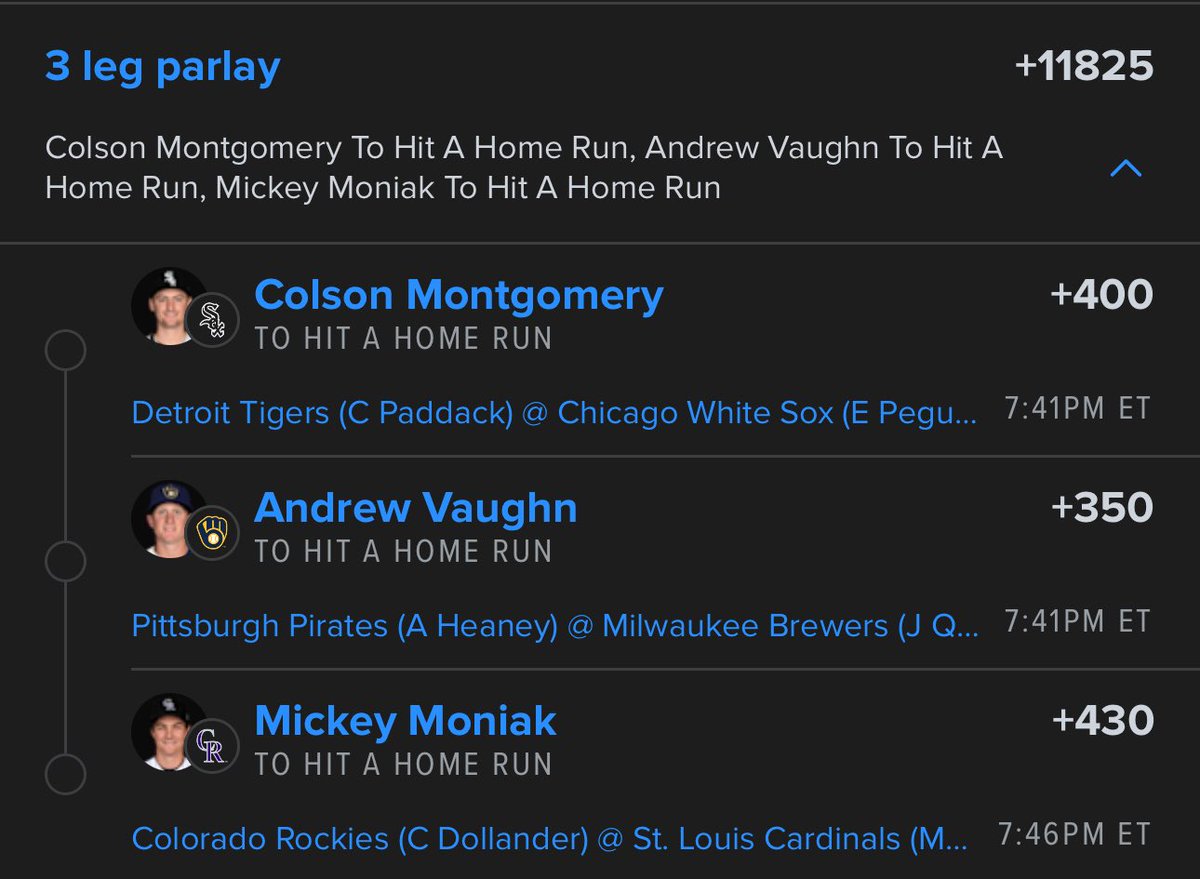 Proper_Picks's tweet image. MLB 8/11 - HR Lotto and RR 

Let’s get 3 dingers tonight !! Who’s with me ?

Don’t forget to RR by 2. 

Full card on @thewinn1ngedge discord and winible page 

Winible.com/thewinningedge

#MLB #Homerun #Baseball #Viral