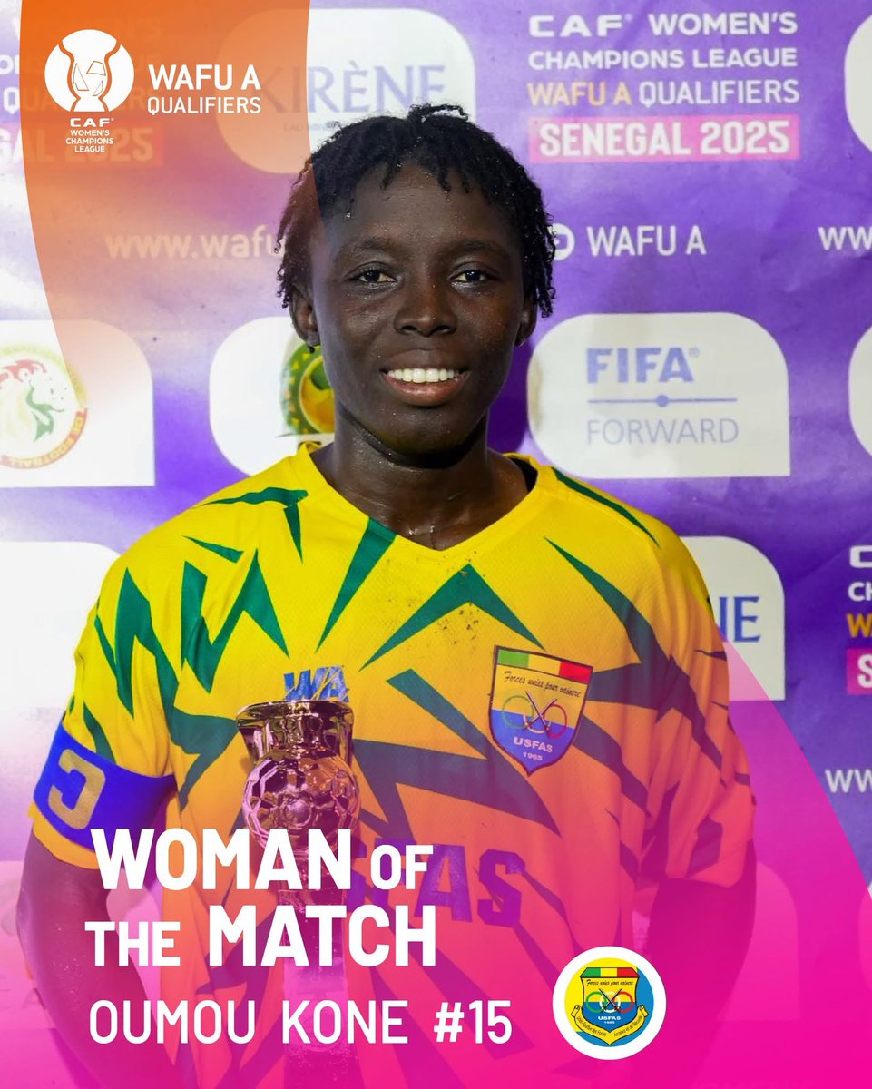 WOMAN of the MATCH !
OUMOU KONE No.15 #USFAS