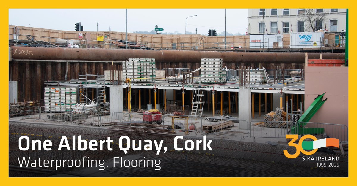 In 2018, Sika Ireland was part of the construction of the basement car park at One Albert Quay, Cork.

SikaProof® A-12 membrane ensured superior water protection, while Sikafloor®-263 SL N completed the car park floor.

Read more: spkl.io/6015AGLfb

#30YearsofBuildingTrust