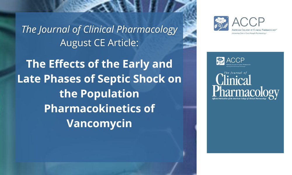 ACCP offers free CME and CPE credits to Members each month for a selected article in The Journal of Clinical Pharmacology! Non-members may obtain CE credits by accessing an entire year's worth of articles for the one-time fee of $75. bit.ly/3TSGkAF