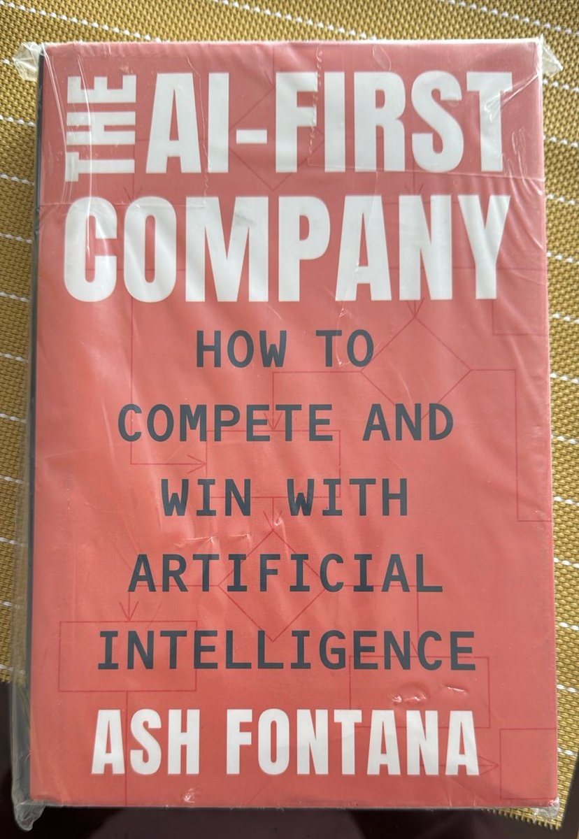 📚 I just received The AI-First Company Book written by <a href="/ashfontana/">Ash Fontana</a>.

Grateful for the knowledge that will help me take AI adoption to the next level 🚀.

The future belongs to those who think AI-First.
#artificial_intelligence  #TheAIFirstCompany #Innovation
