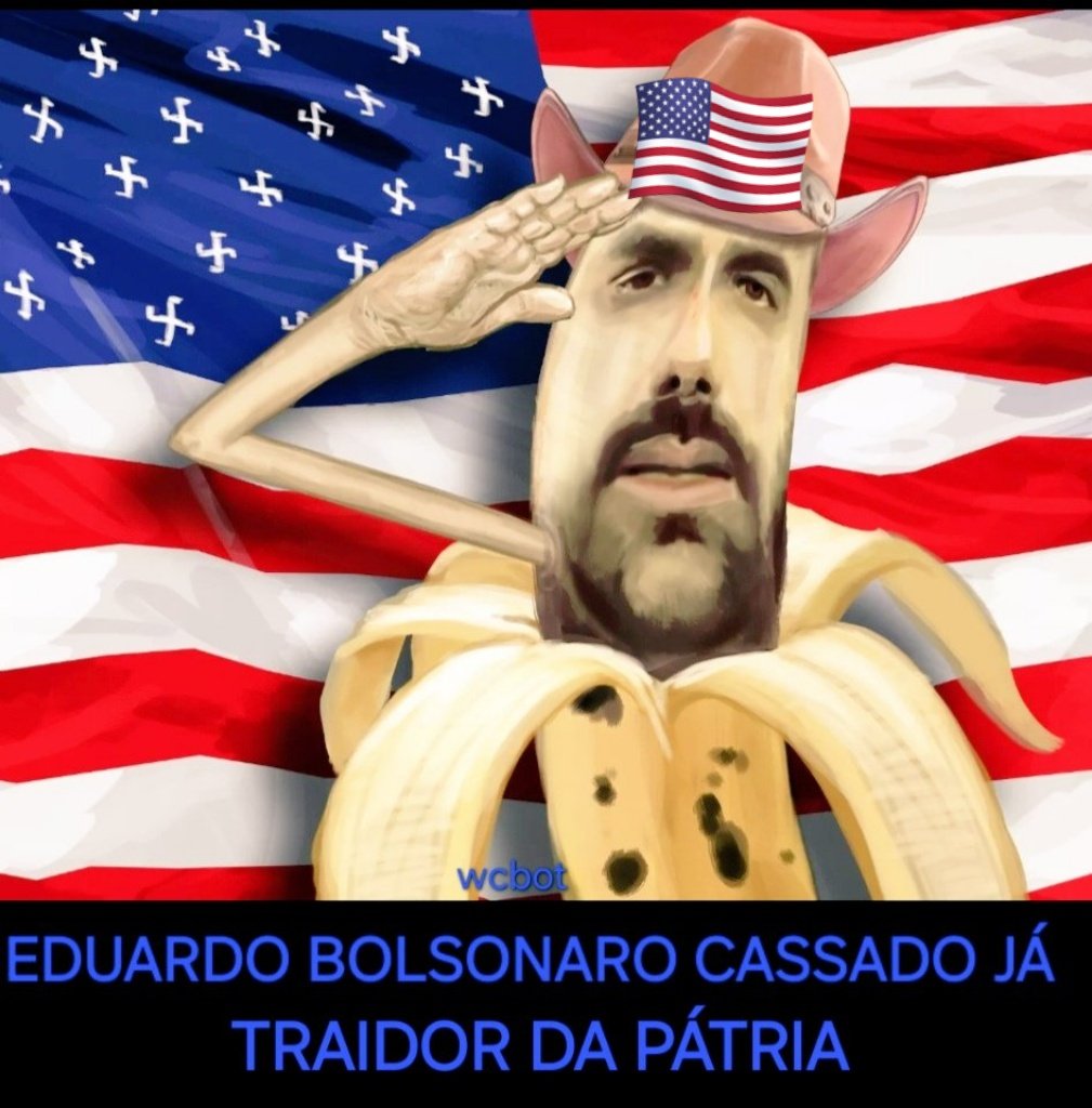 EDUARDO BOLSONARO CASSADO JÁ EDUARDO BOLSONARO CASSADO JÁ. FOI GOLPE Sim no Brasil ,Exigimos Justiça. No Brasil não vai ter Golpe. Puxa saco de  Donald Trump.