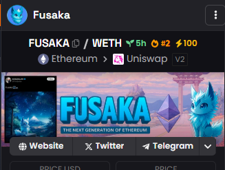 SatoshiVibz's tweet photo. $FUSAKA trending nr2 on dexscreener. https://t.co/EmHQ1VsRoP