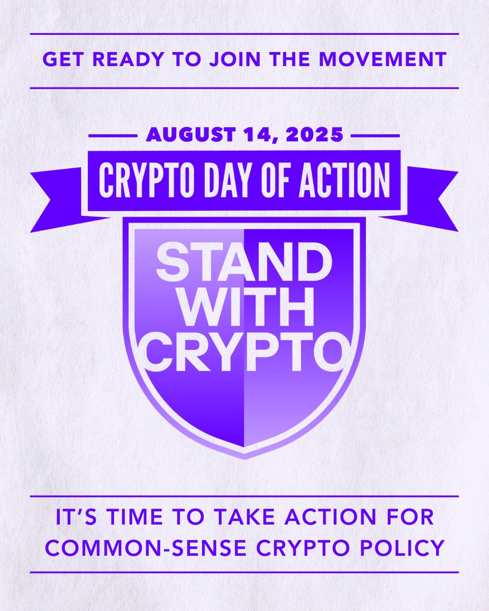 CALLING ALL CRYPTO ADVOCATES: On August 14th, SWC is hosting a Crypto Day of Action to show Congress the power of the crypto voter and call attention to the need for common-sense crypto policies that will allow crypto to thrive.

We’ll need your help to make noise on August 14.