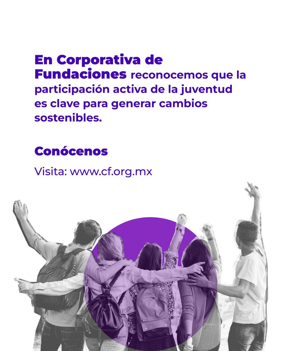💡 La juventud es el motor del desarrollo sostenible.
Impulsar su energía y creatividad es construir un futuro con más oportunidades. 💪🌱

👉 cf.org.mx 

#CFSomosTodasYTodos #DíaDeLaJuventud