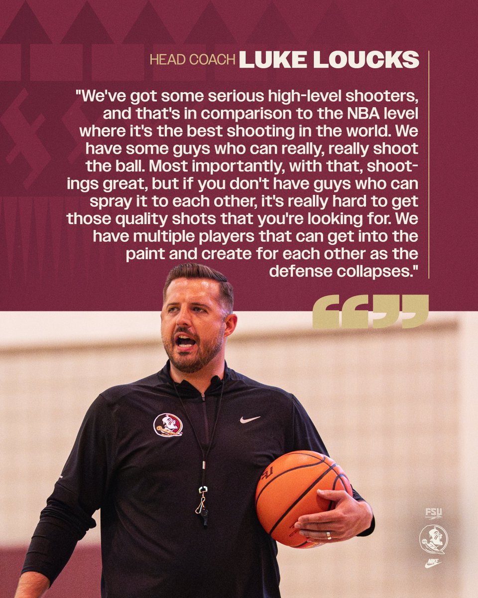 Florida State Men’s Basketball (@fsuhoops) on Twitter photo Shooting’s not just a skill, it’s part of our culture at Florida State 🎯
<a href="/lukeloucks/">Luke Loucks</a> | #CONNECTED Shooting’s not just a skill, it’s part of our culture at Florida State 🎯
<a href="/lukeloucks/">Luke Loucks</a> | #CONNECTED