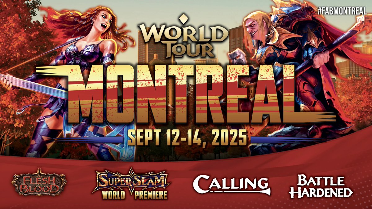 Carlos GG (@carlos_gg_fab) on Twitter photo World Premiere Montreal is in exactly 1 month. Do we know the side events, vendors, artists or cosplay contest details to organize our trip? Thank you so much, <a href="/fabtcg/">Flesh and Blood</a>! #fabtcg #fabMontreal World Premiere Montreal is in exactly 1 month. Do we know the side events, vendors, artists or cosplay contest details to organize our trip? Thank you so much, <a href="/fabtcg/">Flesh and Blood</a>! #fabtcg #fabMontreal