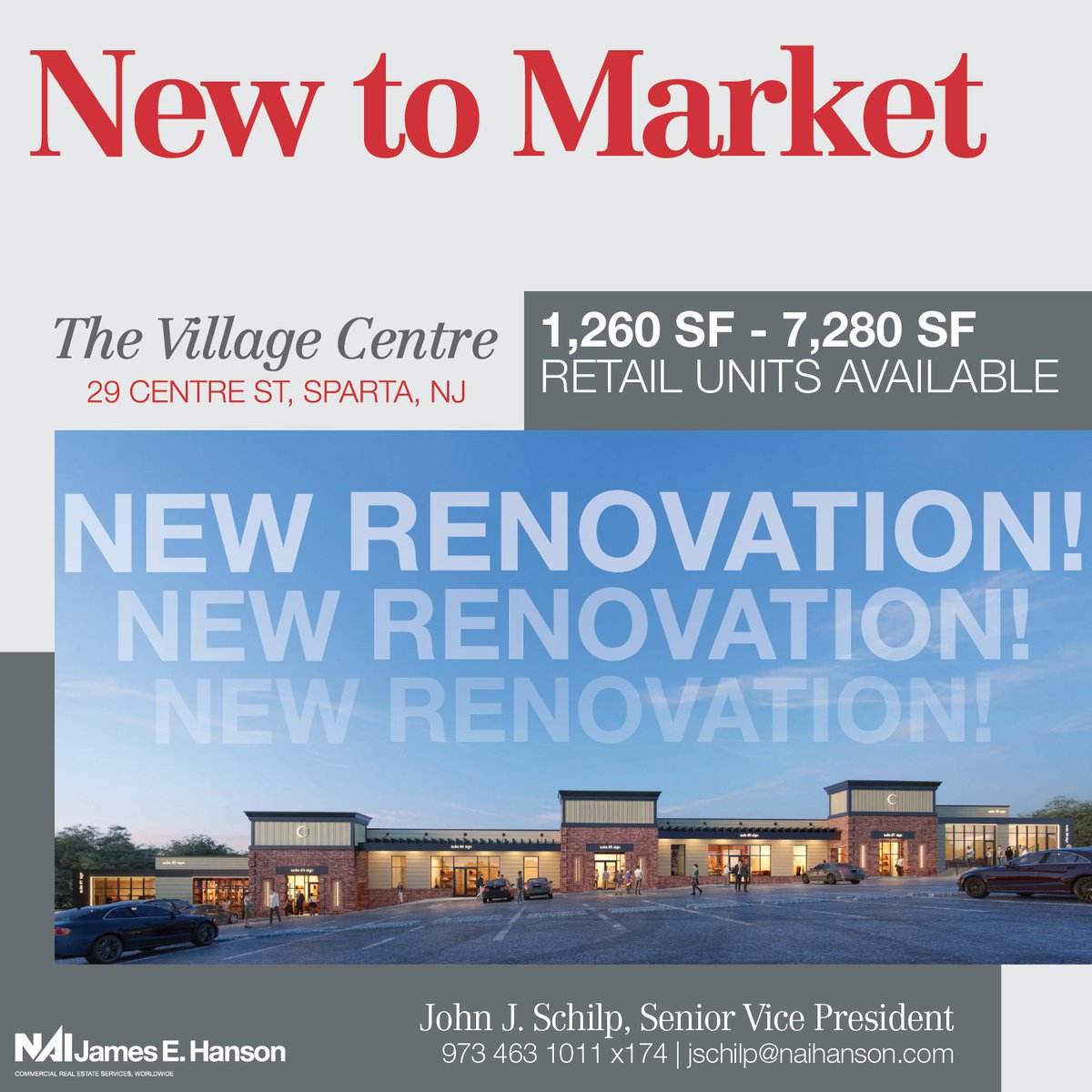 Prime retail space in Downtown Sparta – 1,260–7,280 SF units, customizable layouts, modern renovations, high foot traffic, ample parking, and exceptional visibility. Flexible leases. 

Contact John J. Schilp for more info 
🔗: bit.ly/45qrSEc

#cre #naihanson