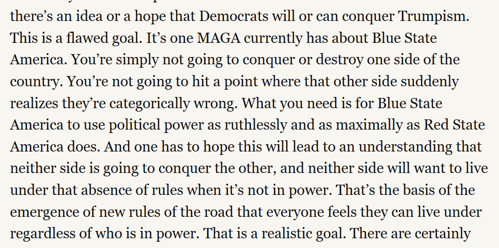 A brilliant vision of the road ahead, from Josh Marshall of <a href="/TPM/">Talking Points Memo</a>: