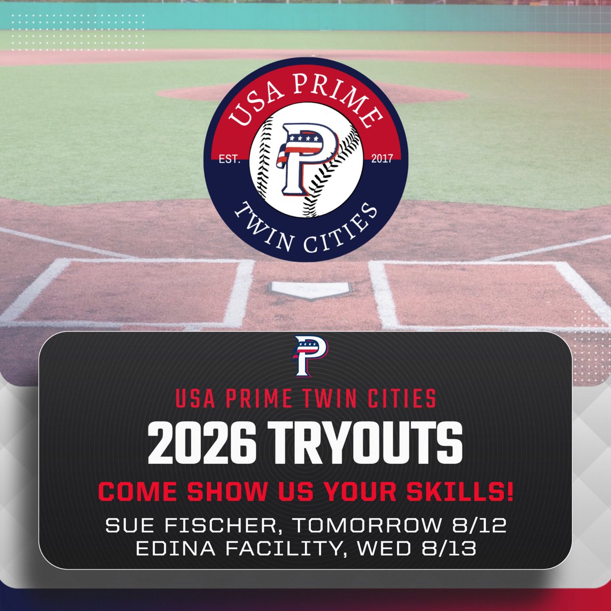 Looking to be on a high quality team with opportunities to play at top tournaments⁉️ Come and show us what you got! 💪💥⚡

Register now ⤵️
starterssportstraining.com/summer-teams
.
.
.
.
#PRIMETAKEOVER #PRIMEMOVEMENT #usaprimebaseball #usaprimetwincities #usaprimetc #DevelopmentStartsHere