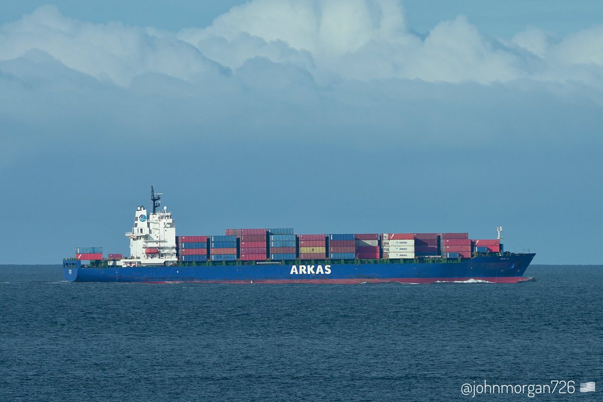 johnmorgan726's tweet photo. The #ARKAS #ContainerShip #SineA, IMO:9343089 en route to Savannah, Georgia USA, flying the flag of Malta 🇲🇹. #ShipsInPics https://t.co/XIJpYU8y53