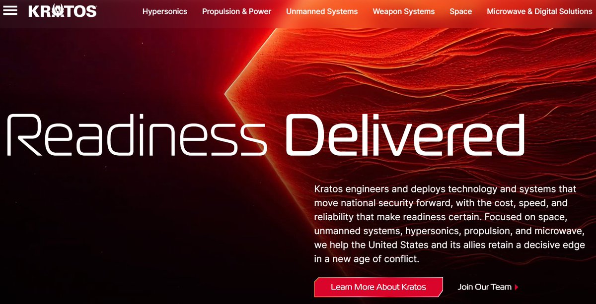 KratosDefense's tweet photo. The new https://t.co/uNBvUGGE61 is live.

It’s not just a redesign—it’s a reflection of who we are: Bold. Agile. Ready.
#ReadinessDelivered #KratosDefense #DefenseInnovation https://t.co/GvTdCyc1Co