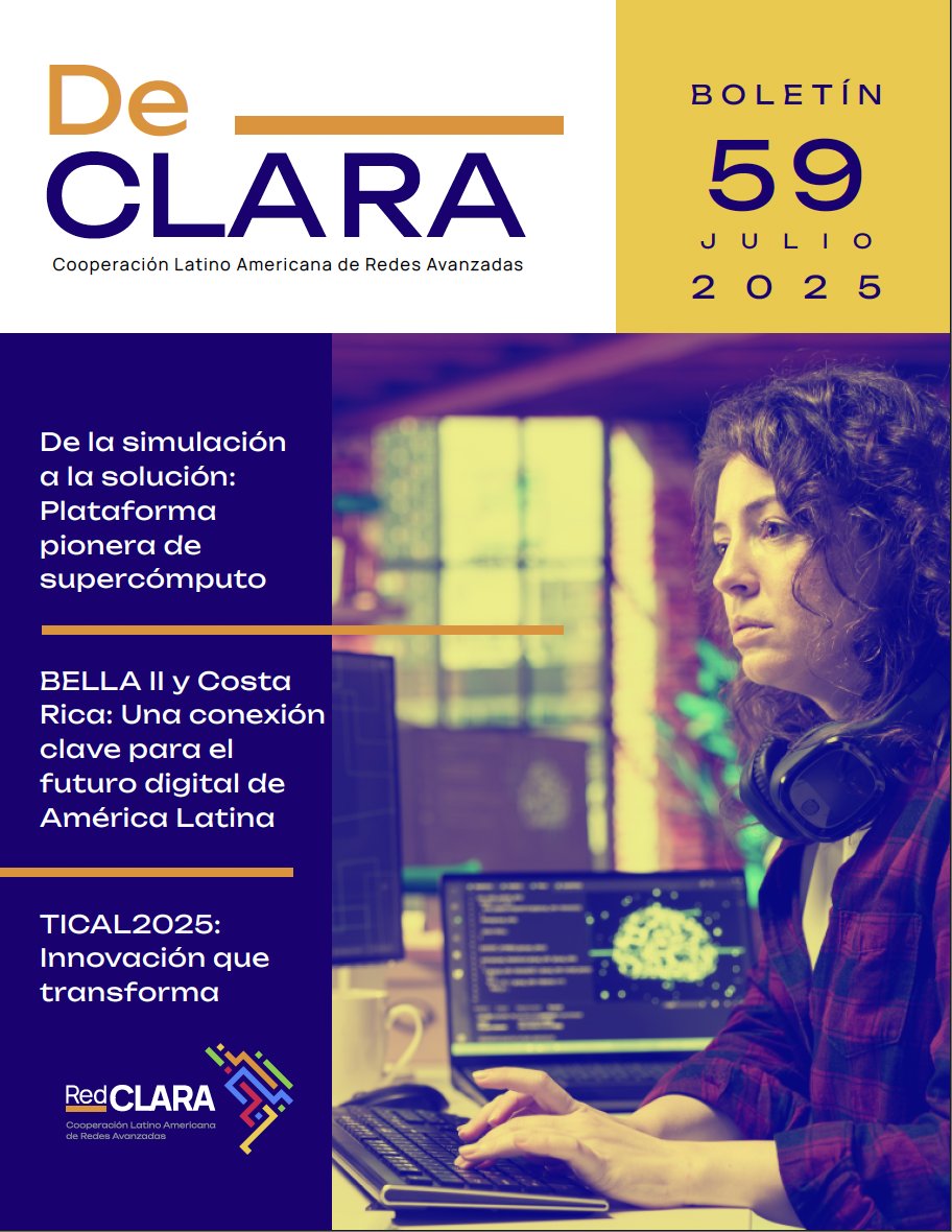 📢🌐 ¡Lee ahora el boletín digital #DeCLARA59!
En esta edición, conoce cómo el proyecto #BELLA está construyendo el futuro digital de la región, fortaleciendo la conectividad y facilitando la colaboración entre investigadores y académicos.
📖shorturl.at/jiUOe
