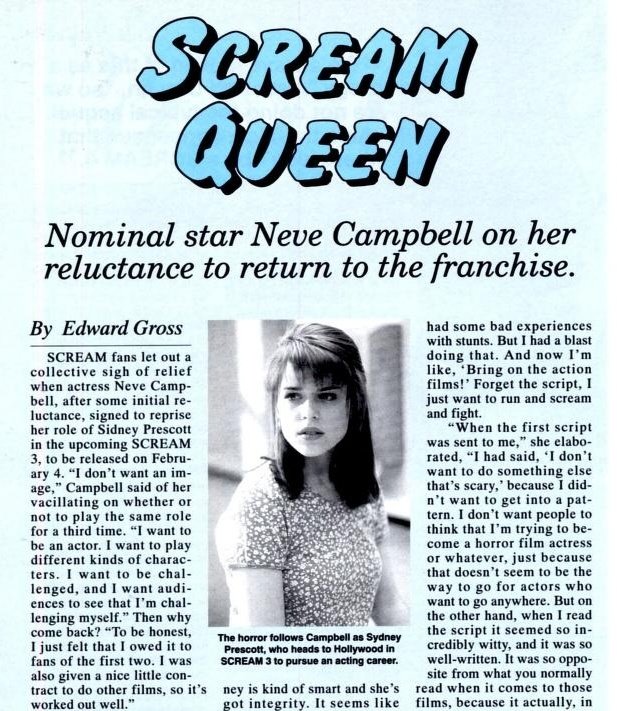 teresaschopper's tweet photo. People are crying over a rumor, saying it would be incredibly disrespectful for Melissa Barrera to be in Scary Movie 6 parodying Scream. Well, unlike Courteney Cox and David Arquette, who were always excited about making the sequels, everyone had to keep convincing Neve Campbell to do all the sequels after Scream 2 (poor Wes Craven) because she felt she was bigger than Scream and Sidney. That's the respect Neve Campbell has for Scream and its fans, but the so-called "OG Scream fans" don't say a thing about it!
Funny enough, it wasn't until Spyglass found a new lead, wrongfully treated Neve like trash and "kicked her out" of Scream 6, that she "remembered" how much she loves the franchise, wanted to be a part of the sequels, and went to every convention and interview to cry about it.
#BoycottScream7