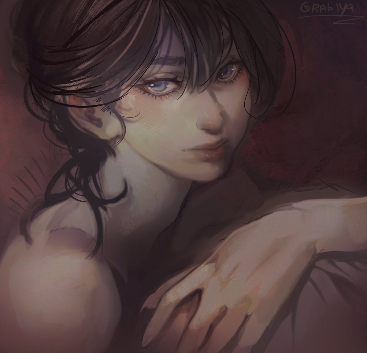 Portrait sketch girl