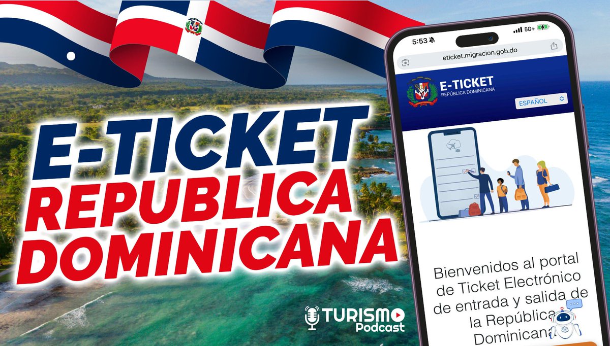 E-TICKET 🇩🇴 República Dominicana - Video Tutorial para llenarlo paso por paso ACTUALIZADO 2025

👉youtu.be/SDzzlLTRLqMriZ…

#TurismoPodcast