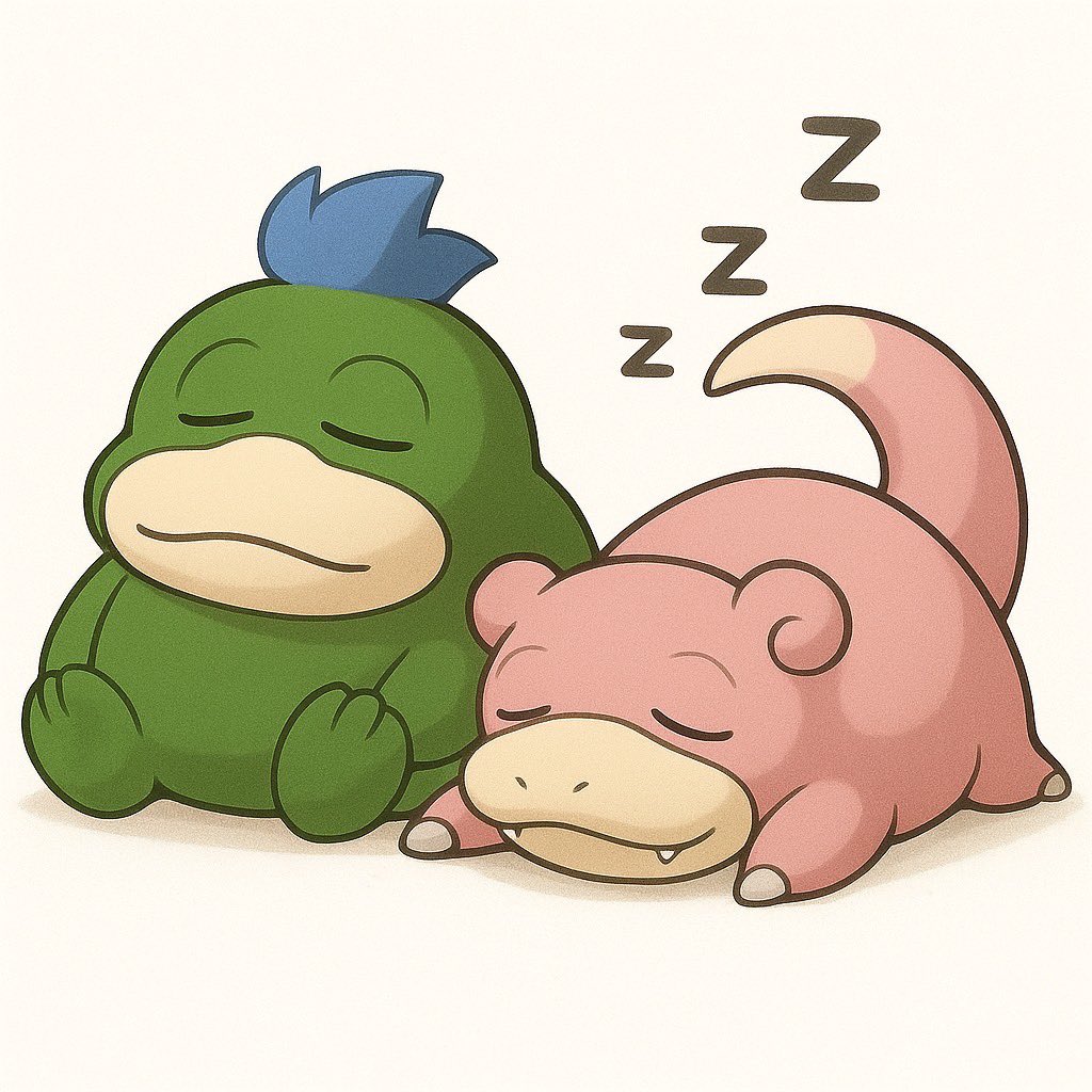 遊び疲れた
ヤドンとガボン😴💤

#ヤドンの日 #ヤドン #ガボン #お盆