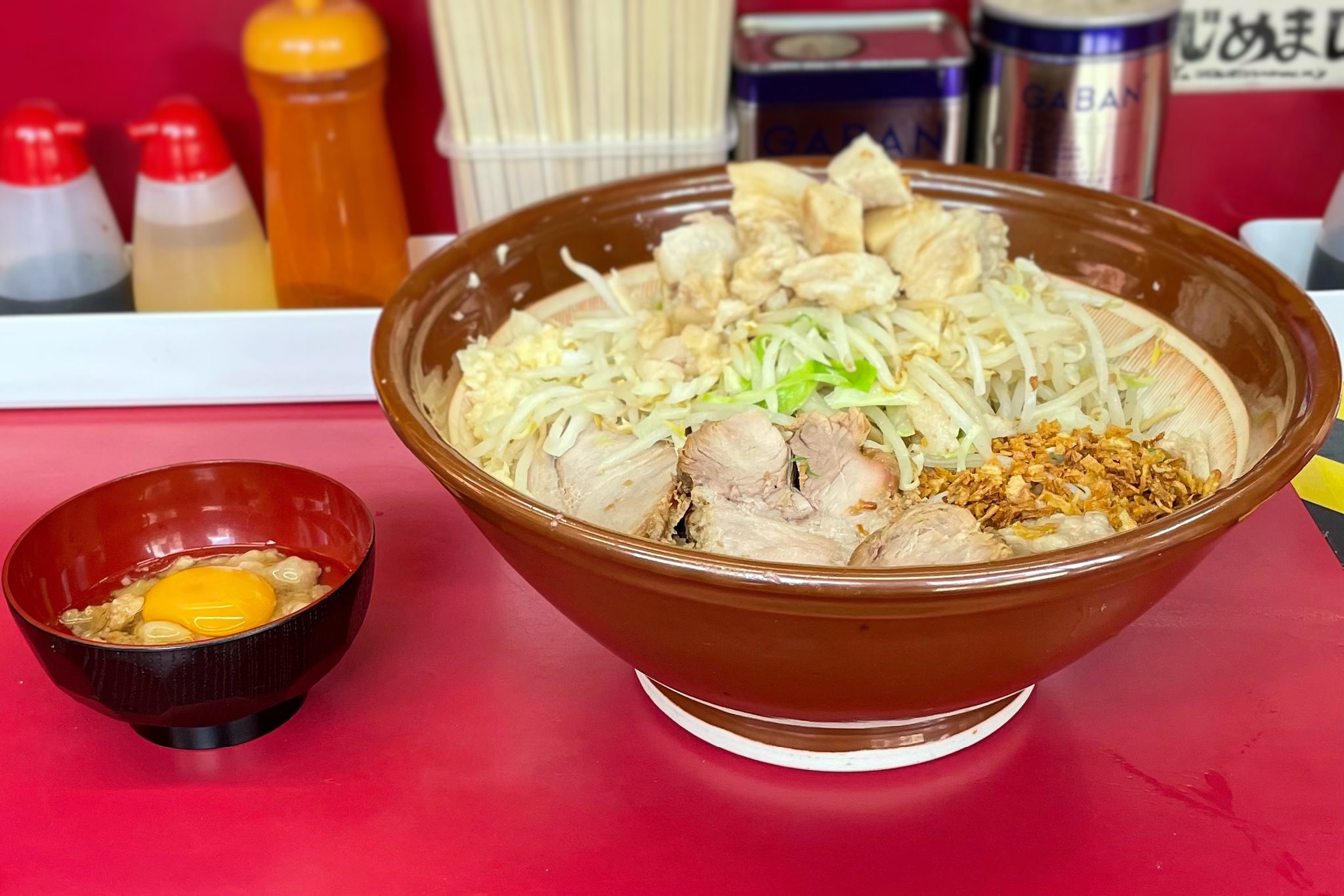 やまなしのラーメン ラーメン豚山】与野本町店 小汁なし(250g→200g) ヤサイ少なめ