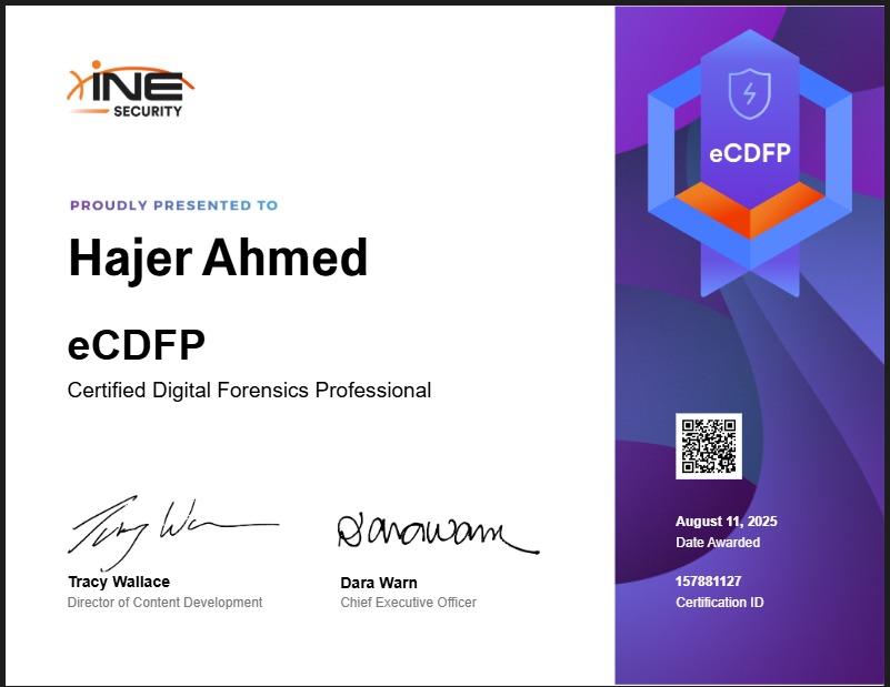 هلووو
أنا بس جاية أقوول
I got certified eCDFP🥳