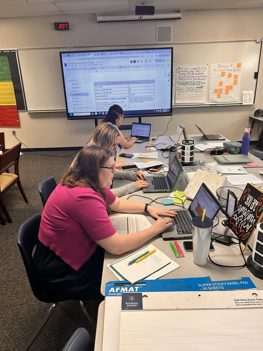 Establishing unit goals across the school in every grade level are this school’s North Star 🌟 
Clear essential standards and targets, a united purpose, and a laser focus on results so every student wins! <a href="/DysartUSD/">Dysart Schools</a> Rancho Gabriela #systems #focus #monitoring <a href="/SolutionTree/">Solution Tree</a>