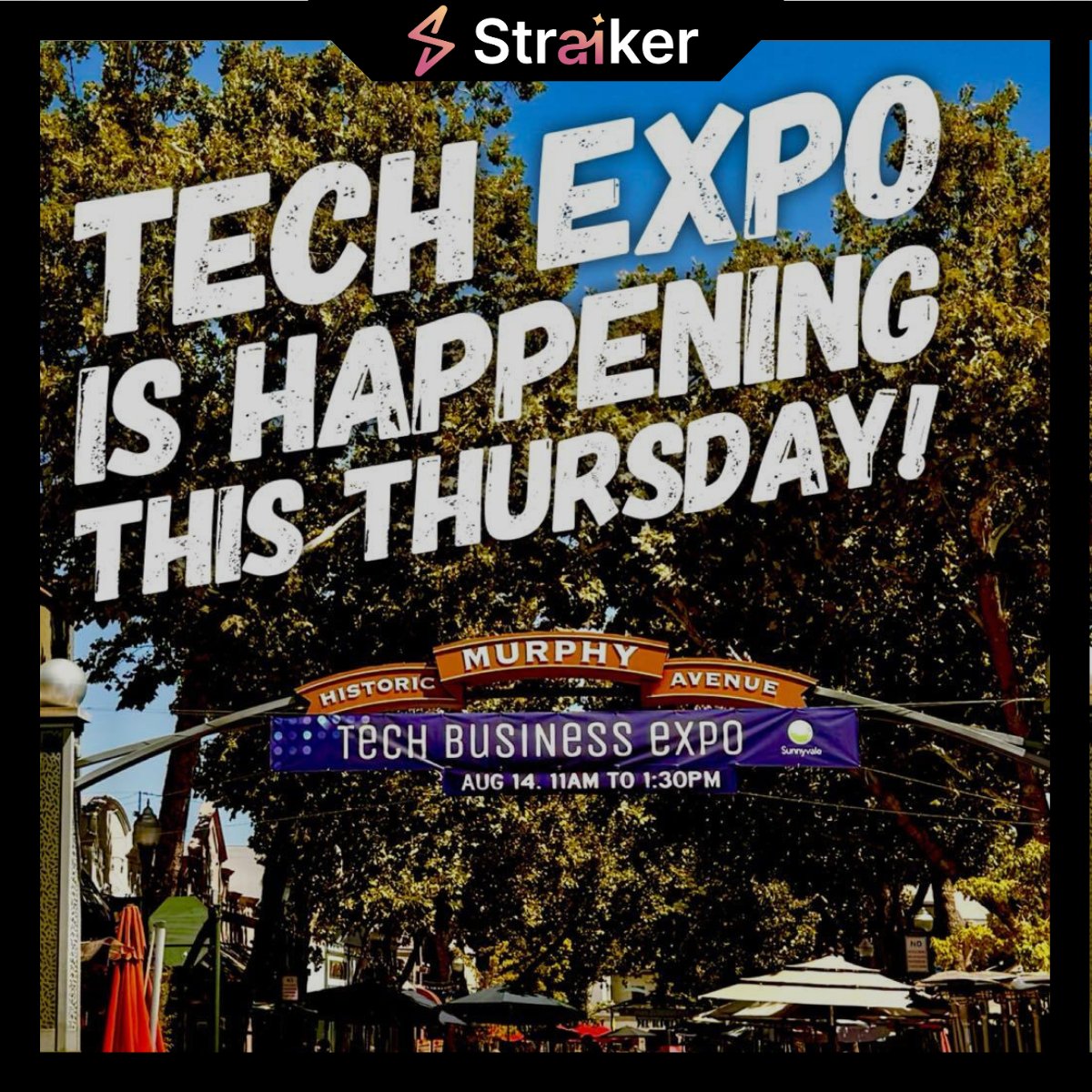 🚨 𝐌𝐞𝐞𝐭 𝐒𝐭𝐫𝐚𝐢𝐤𝐞𝐫 𝐚𝐭 𝐒𝐮𝐧𝐧𝐲𝐯𝐚𝐥𝐞 𝐓𝐞𝐜𝐡 𝐄𝐱𝐩𝐨 𝐭𝐡𝐢𝐬 𝐓𝐡𝐮𝐫𝐬𝐝𝐚𝐲!! 🚨

📍 Downtown Sunnyvale (100 Block South Murphy Avenue)
📅 Thursday, 8/14
⏰ 11:00AM – 1:30PM PT

#sunnyvaletechexpo #AIsecurity #StraikerDefendsAI #StraikerAscendsAI #AgenticAI