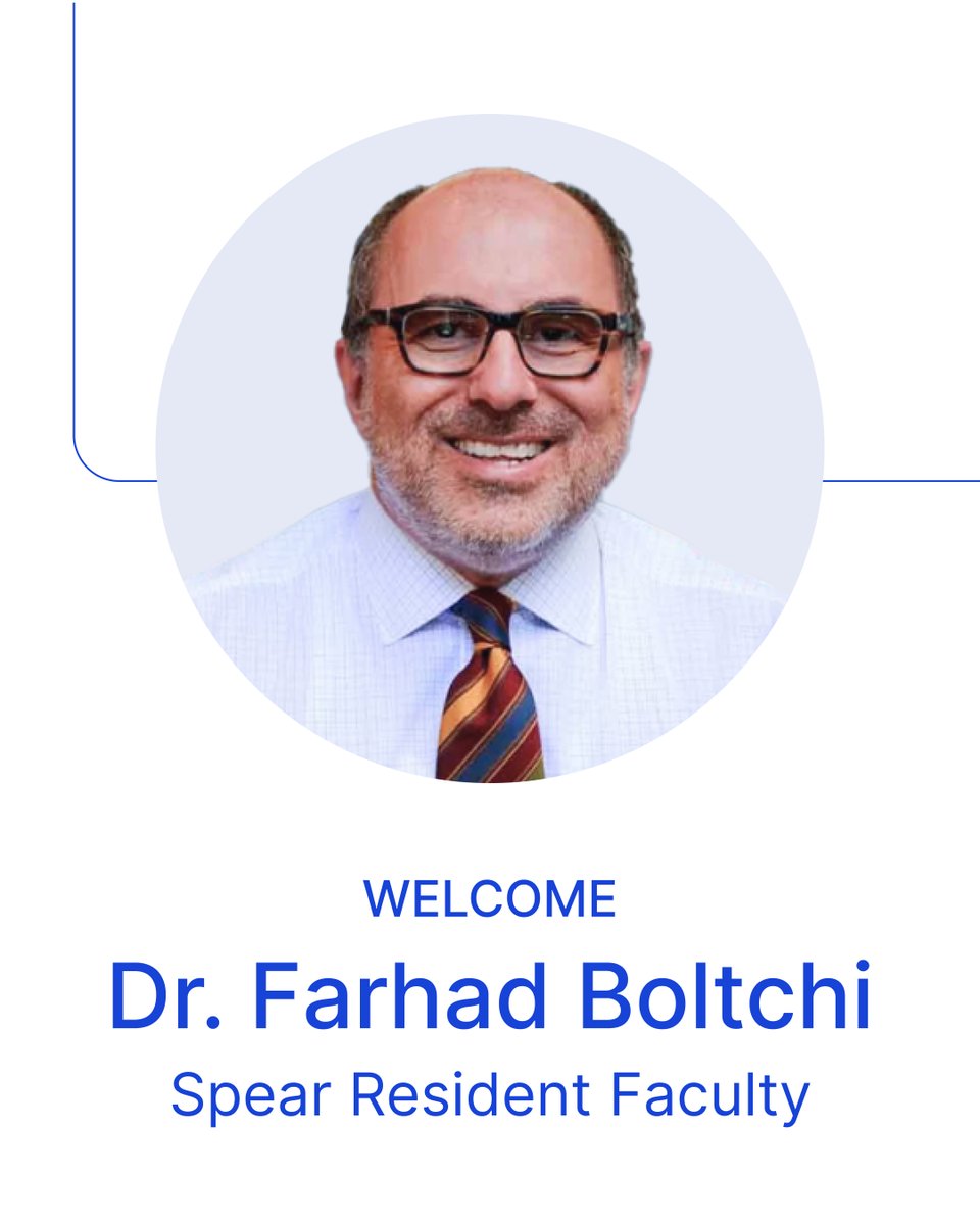 🎉 Join us in welcoming Dr. Farhad Boltchi to the Spear Resident Faculty!

With more than 30 years in periodontics and implant dentistry, he brings deep clinical and academic insight to our campus. 

Learn more about Dr. Bolchi's  journey 👉  bit.ly/4mb11D9.