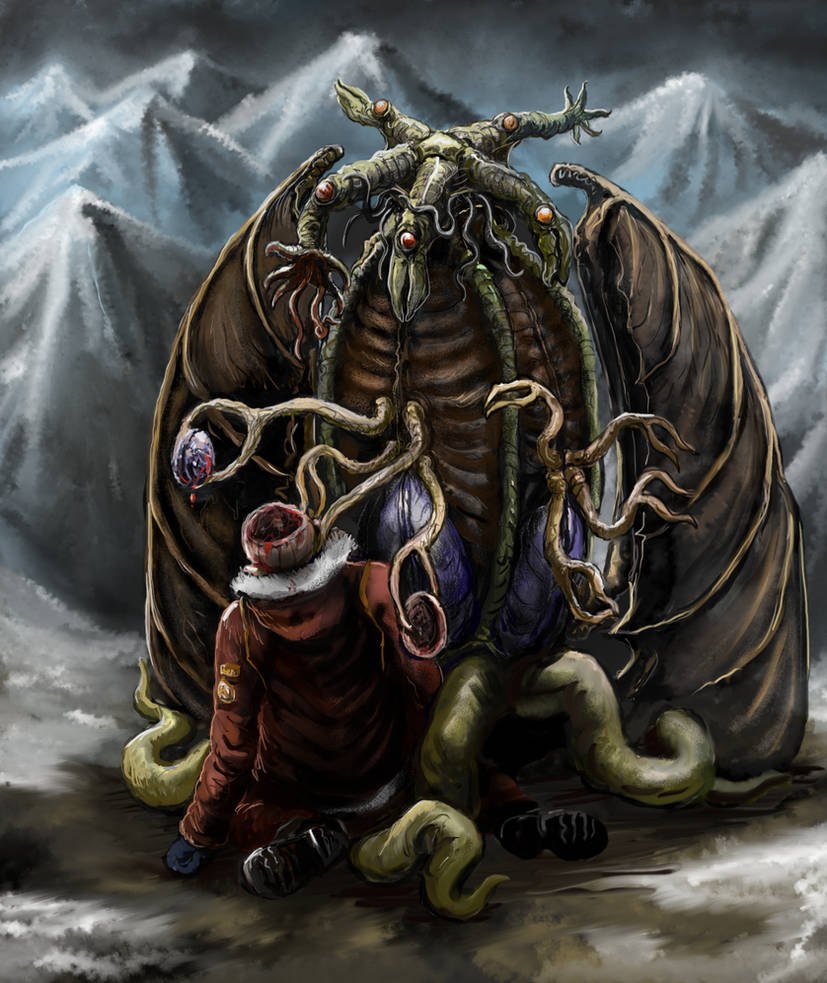 HPL_JDeLaughter's tweet photo. 💀All greatly damaged but one, which gives almost seven-foot wing spread. Arrangement reminds one of certain monsters of primal myth especially fabled Elder Things in Necronomicon. These wings seem to be membraneous, stretched on framework of glandular tubing🎨"Elder Thing" by Crowsrock (deviantart)💀#HPLovecraft #Lovecraftian #Cthulhu #Dagon #Yogsothoth #Nyarlathotep #Gothic #Monster #Mythos #Apocalypse #HorrorArt #Horror #Scifi