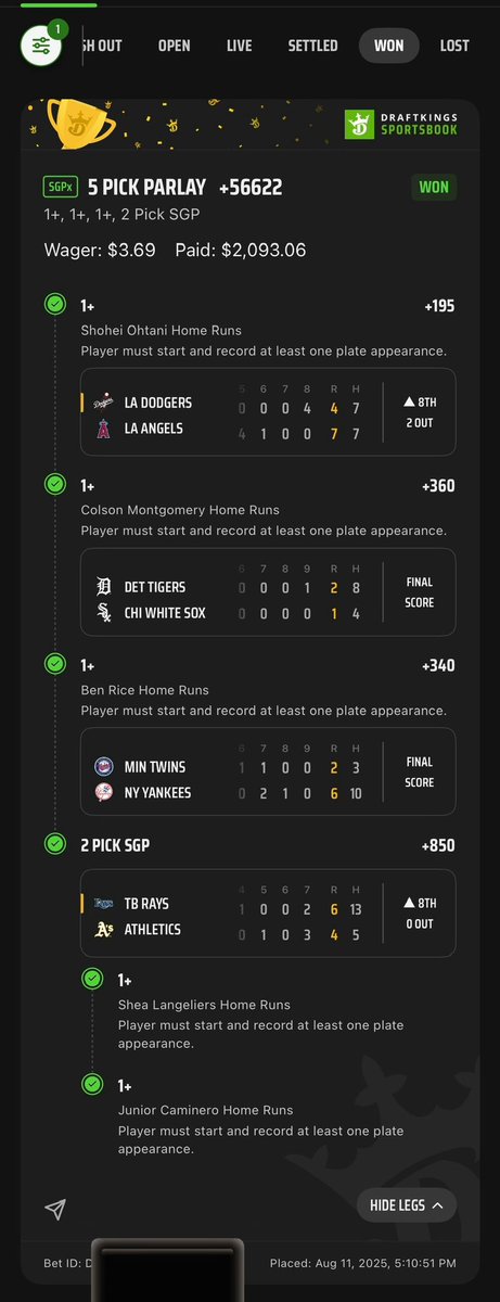 ddemby5's tweet photo. @Kenny3Legs @WeHitThose__9 I don’t even play HRs that much but this tweet inspired me to throw my hat in the ring and I came out with 2 big hits! Thank you guys! https://t.co/yntZlhjFr5