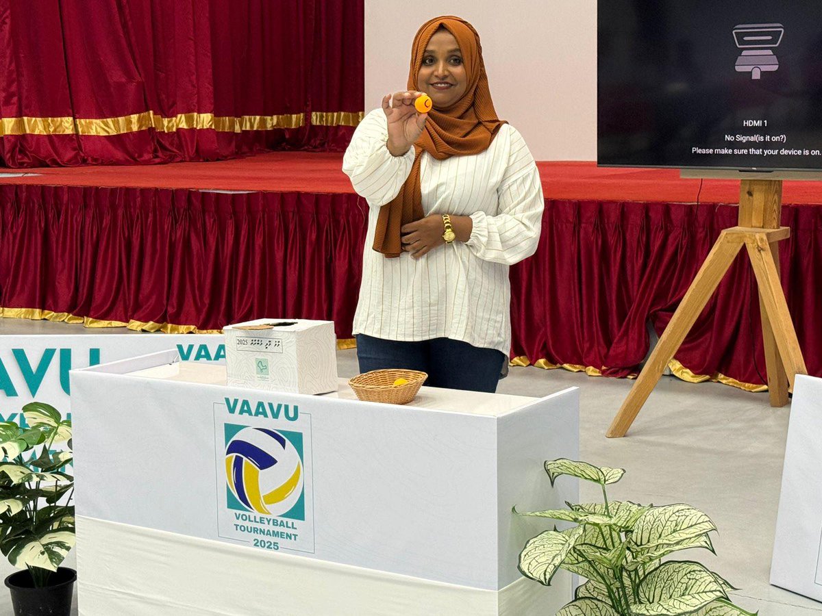 The Draw Ceremony for Vaavu Atoll Volleyball Tournament 2025 took place on 11th August 2025.

<a href="/sunbrk/">sun.mv</a> <a href="/Raajje_tv/">RaajjeTV</a> <a href="/psmnewsmv/">PSM News</a> <a href="/Mihaarunews/">Mihaaru</a>
