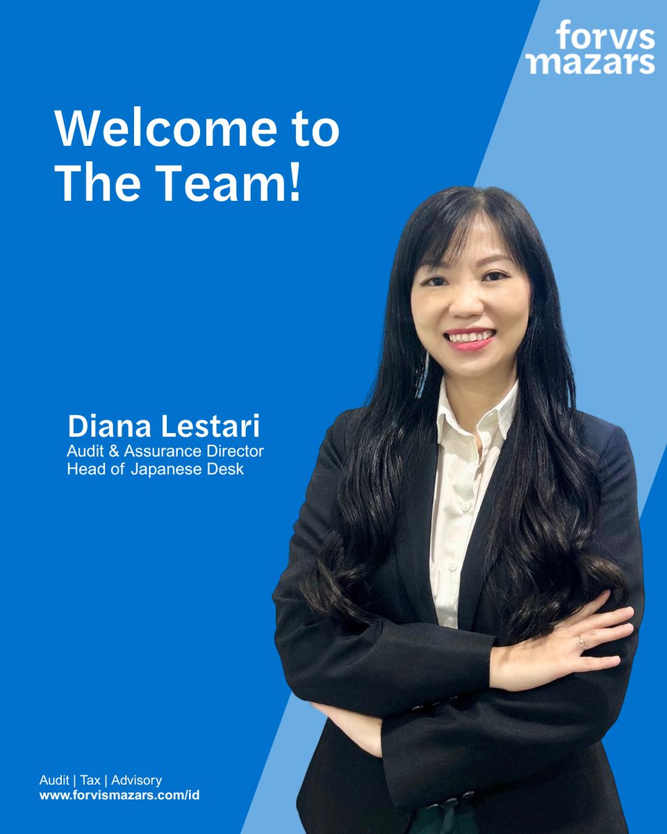🌟 New Leadership Spotlight 🌟 

We’re excited to welcome Diana Lestari as our new Audit &amp; Assurance Director &amp; Head of Japanese Desk at Forvis Mazars Indonesia! With Diana on board, we’re taking our commitment to quality &amp; client service to the next level.