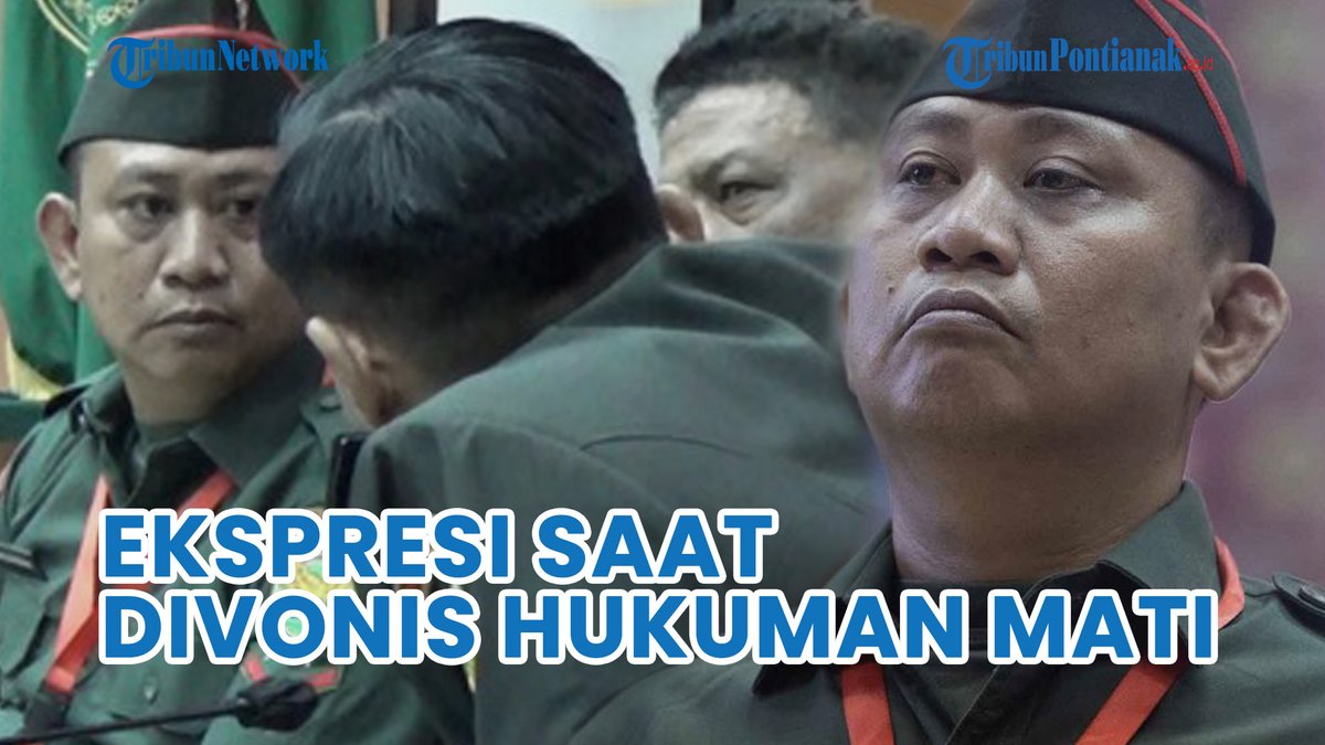 tribunpontianak's tweet photo. Ekspresi Kopda Bazarsah Saat Divonis Hukuman Mati oleh Hakim​❗

https://t.co/hOM5A9F22u

#kopdabazarsah #ekspresi #vonismati #pengadilanmiliter #Tembak3Polisi #waykanan #tniad #hukumanmati #KorbanPolri #SidangMiliter #viral #lampung https://t.co/jDHQv8nQM8