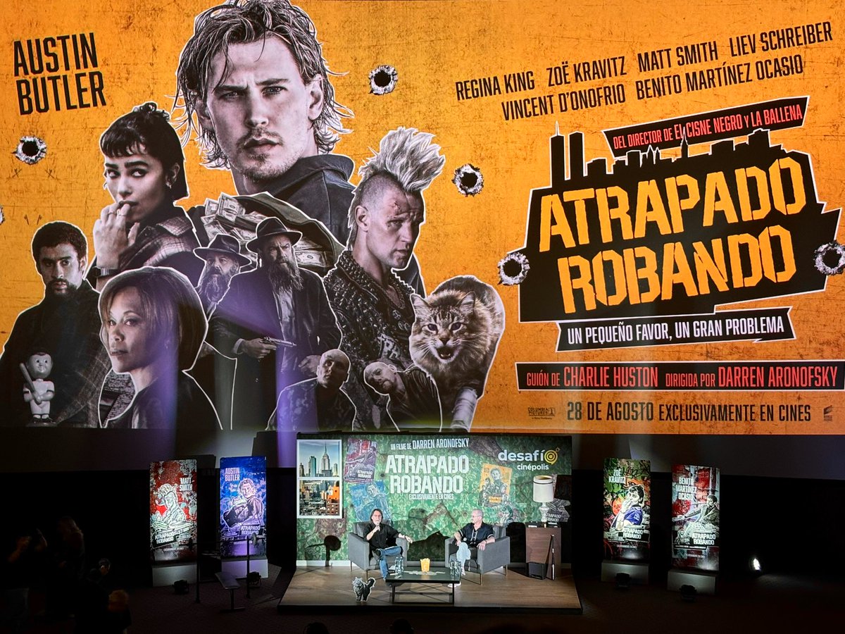 wdn_es's tweet image. El día de hoy tuvimos la oportunidad de asistir a la función de prensa de #AtrapadoRobando, donde al final el director @DarrenAronofsky respondió algunas preguntas de los fans en una increíble masterclass. ¡No se pierdan su estreno el próximo 28 de agosto! 💵 @SonyPicturesMX