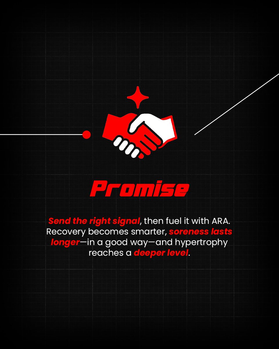 enhancedathlete's tweet photo. Send the right signal → fuel with ARA → soreness lasts longer → deeper hypertrophy.
The “secret” pros don’t talk about isn’t a drug:
It’s a signal.
#MuscleGrowth #TrainingSecrets https://t.co/R4KJXLog1i