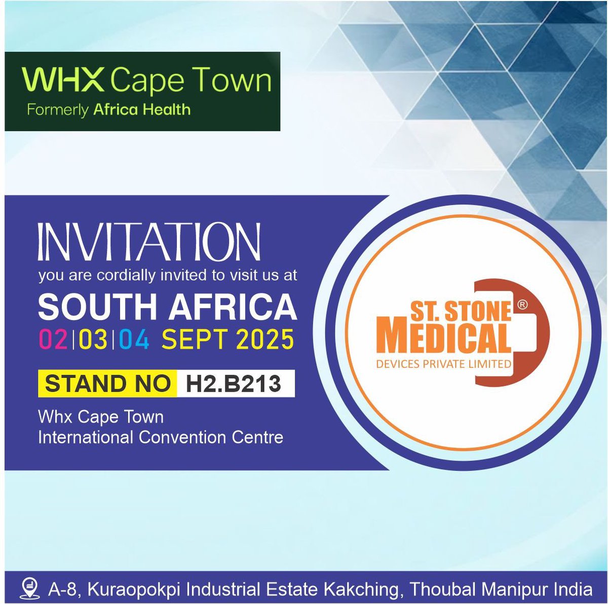 TMP Academics (@tmpacademics) on Twitter photo 🎉 Congratulations to St.Stone  Medical Devices, Kakching (Kouropokpi Industrial Estate) for being selected to showcase at the South Africa Cape Town Exhibition! 🌍✨ 🎉 Congratulations to St.Stone  Medical Devices, Kakching (Kouropokpi Industrial Estate) for being selected to showcase at the South Africa Cape Town Exhibition! 🌍✨