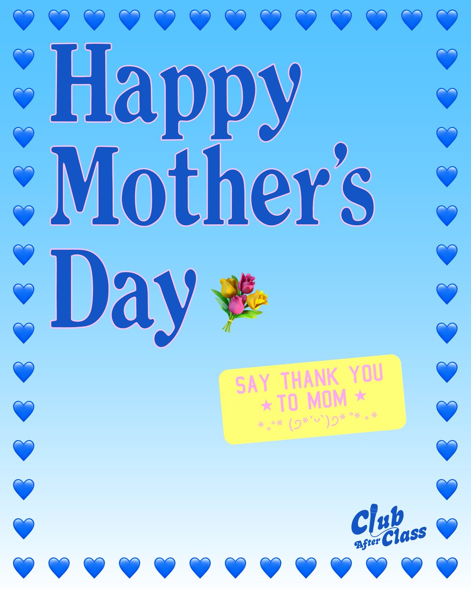 ClubAfterClass's tweet image. Happy Mother’s Day 🩵

#สุขสันต์วันแม่ 🫶🏻 วันแม่ปีนี้ขอให้ทุกคนใช้เวลาดีๆ กับคุณแม่ให้เต็มที่
อย่าลืมกอด บอกรัก และส่งยิ้มให้คุณแม่เยอะๆ น้าาา 🤱🏻💐

#วันแม่แห่งชาติ
#clubafterclass
#เด็กแคค