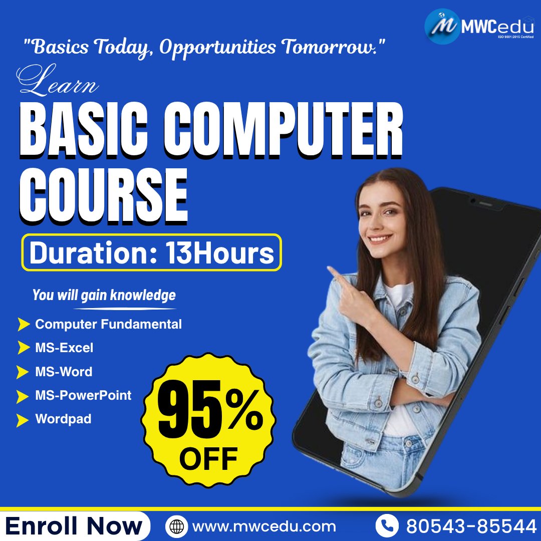 cedu_mw's tweet image. 🧠Learn smart, pay less – Basic Computer Course just at 5% of the price!
🎯 Limited-time 95% discount – enroll now and upgrade your skills!
📲Call for more information - 80543-85544
#basiccomputercourse #computerskills #learncomputerskills #onlinelearning #TechSkills #mwcedu