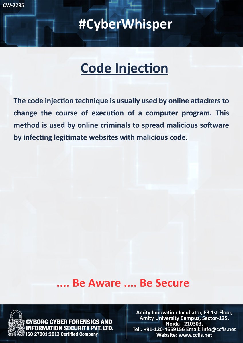 ccfis's tweet image. #CyberWhisper #CyberSecurity #CodeInjection
